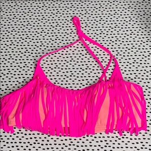PINK Fringe Swim Top